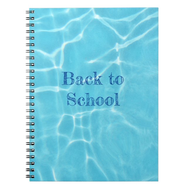 own text swimming pool back to school notebook (Front)