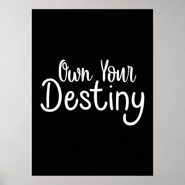 Own Your Destiny, Hustle Success Gym Motivational Poster (Front)