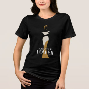 Own Your Power: A Portrait of Confidence and Grace Tri-Blend Shirt