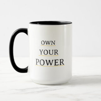 Own Your Power Minimal Typography | Motivational Q Mug
