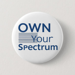 Own Your Spectrum – Autism Awareness Month Blue 6 Cm Round Badge