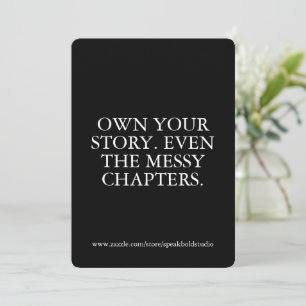 Own Your Story Card, Inspirational Custom Gift Holiday Card