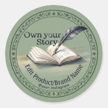 Own Your Story Custom Brand Envelope Sticker