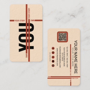 Own Your Story Shirt – Bold Motivational Quote Business Card