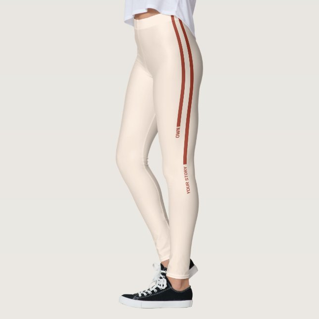 Own Your Story Shirt – Bold Motivational Quote Leggings (Left)