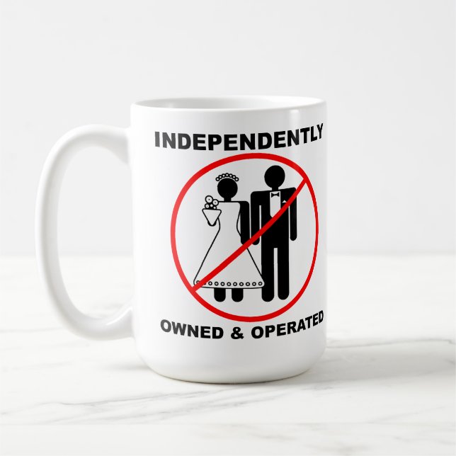 Owned and Operated Funny Mug (Left)