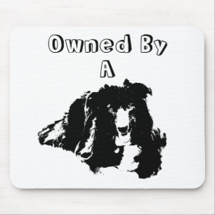 Owned By A Border Collie Funny Dog  Mouse Pad