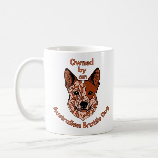 Owned by a Brattle Dog (Red) Coffee Mug (Left)