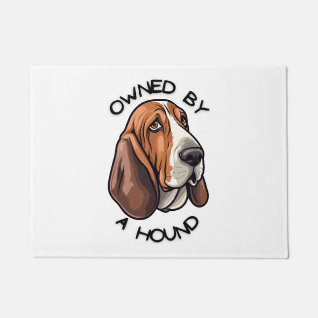 Owned by someone Basset Hound Doormat (Front)