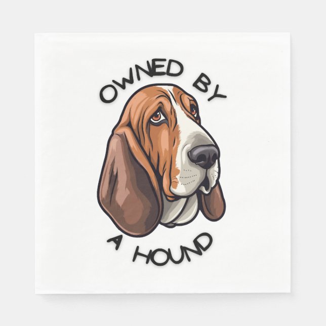 Owned by someone Basset Hound Napkin (Front)