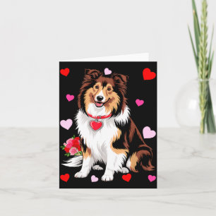 Owner Mom Dad Sheltie Dog Lover Valentines Day Card