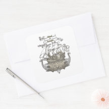 Ownership Bookplate Ex Libris Clipper Ship