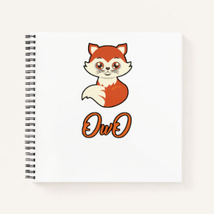 OwO Cute Fox Funny Furry Fandom Fursuiter Gift Notebook