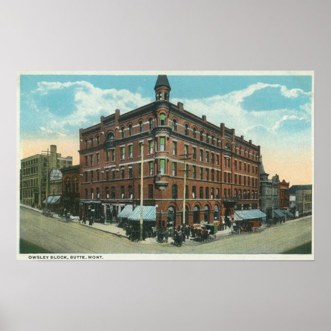 Owsley Block View of TownButte, MT Poster (Front)