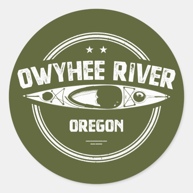 Owyhee River, Oregon Classic Round Sticker (Front)