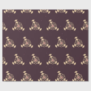 Oxblood Botanical Floral Wrapping Paper