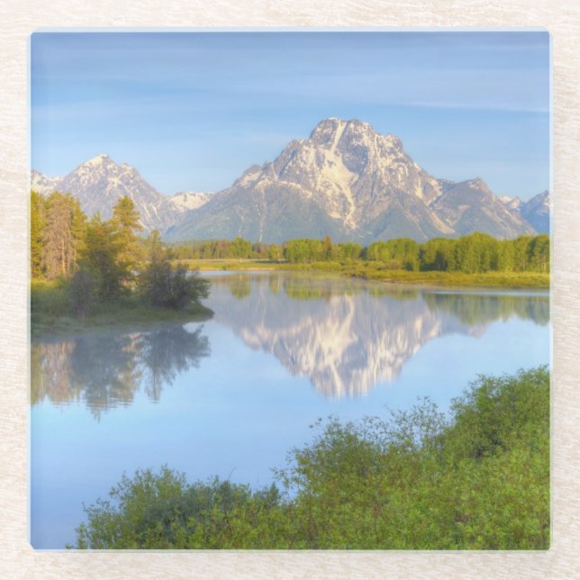Oxbow Bend Glass Coaster (Front)