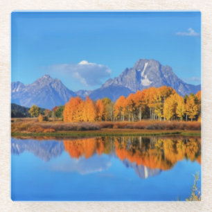 Oxbow Bend Sunrise Glass Coaster