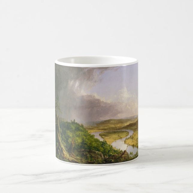 Oxbow River Seen from Mount Holyoke, Massachusetts Coffee Mug (Center)