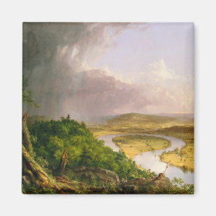 Oxbow River Seen from Mount Holyoke, Massachusetts Magnet