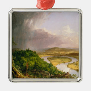 Oxbow River Seen from Mount Holyoke, Massachusetts Metal Ornament