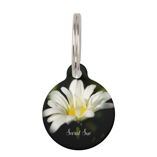 Oxeye Daisy Round Dog Tag (Front)