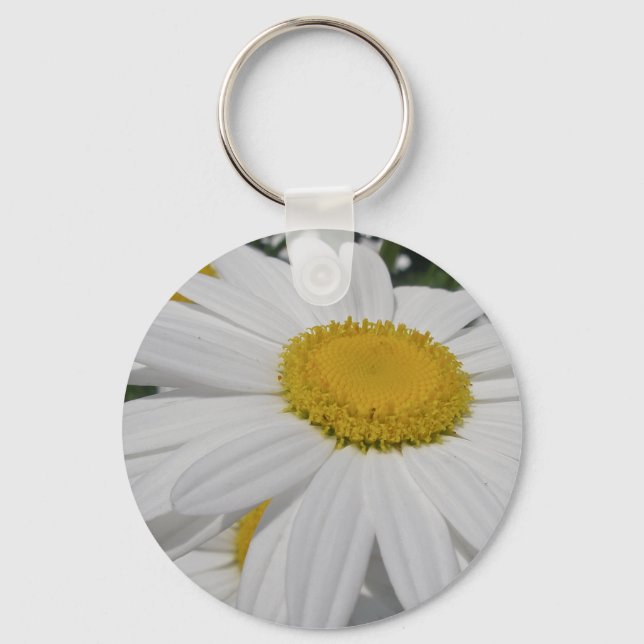 Oxeye Daisy Wildflower Floral Items Key Ring (Front)