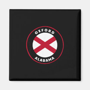 Oxford Alabama Al State Flag Badge Vacation Magnet