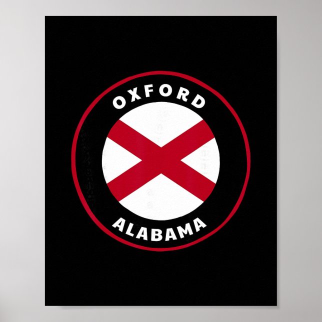 Oxford Alama Al State Flag Dge Vacation  Poster (Front)