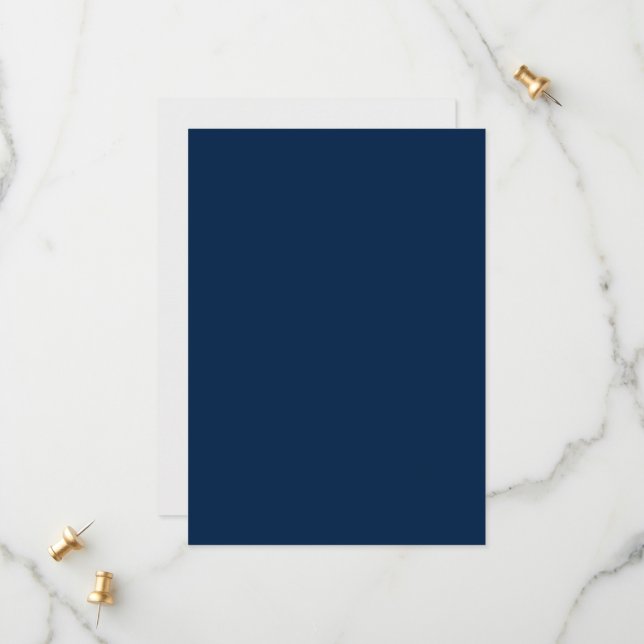 Oxford Blue Flat Save The Date Card – Customisable (Front/Back In Situ)