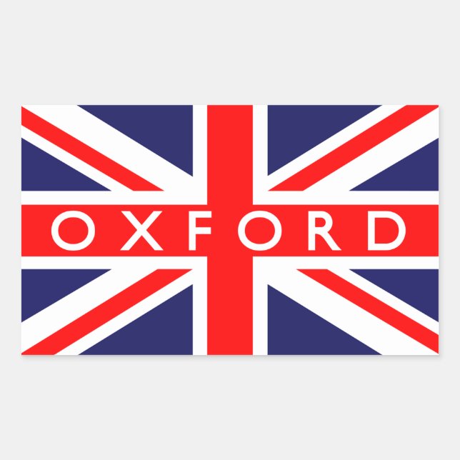 Oxford : British Flag Rectangular Sticker (Front)
