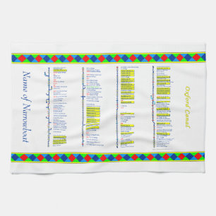 Oxford Canal - UK Inland Waterways - Yellow Tea Towel