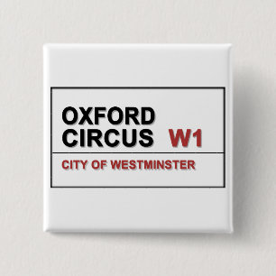 Oxford Circus Lodon England 15 Cm Square Badge