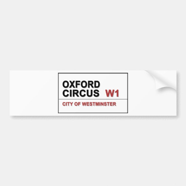 Oxford Circus Lodon England Bumper Sticker (Front)