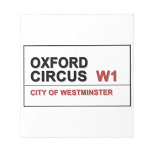 Oxford Circus Lodon England Notepad