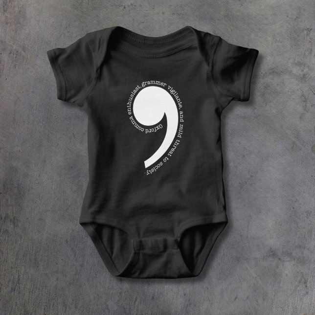 Oxford Comma Enthusiast Baby Bodysuit (Creator Uploaded)