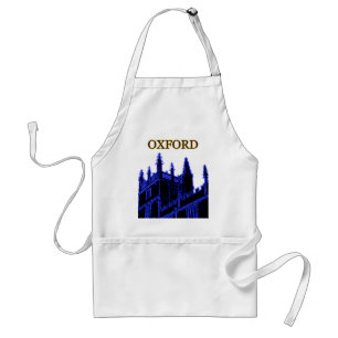 Oxford England 1986 Building Spirals Blue Standard Apron
