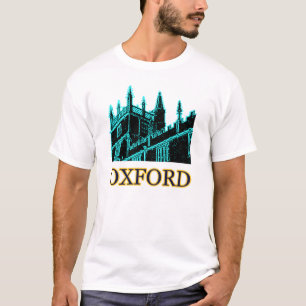 Oxford England 1986 Building Spirals Cyan T-Shirt