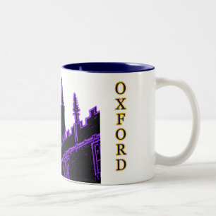 Oxford England 1986 Building Spirals Purple Two-Tone Coffee Mug