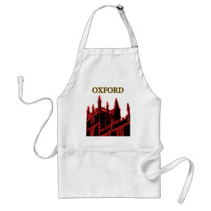 Oxford England 1986 Building Spirals Red Standard Apron