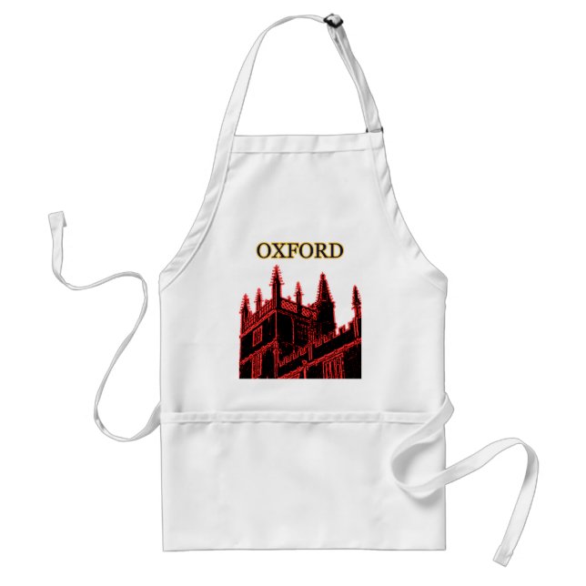 Oxford England 1986 Building Spirals Red Standard Apron (Front)