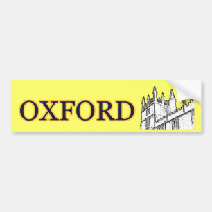 Oxford England 1986 Building Spirals White Bumper Sticker