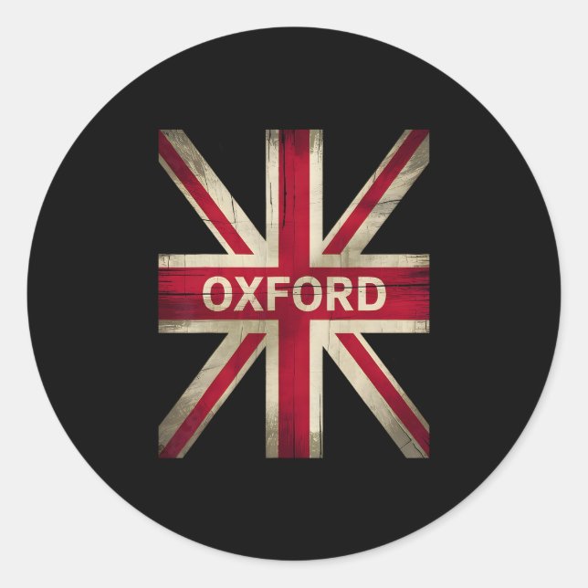Oxford England Britain Uk History Vacation Souveni Classic Round Sticker (Front)