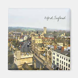 Oxford, England, High St View Magnet