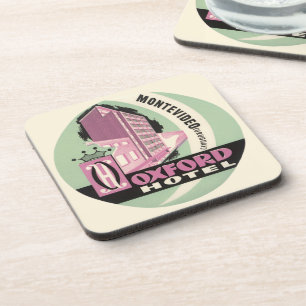 Oxford Hotel, Montevideo, Uruguay, Vintage Travel Coaster