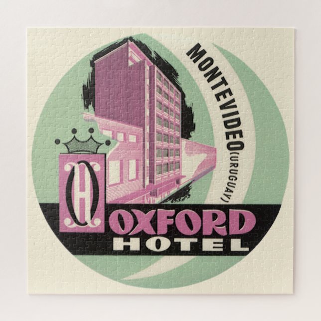 Oxford Hotel, Montevideo, Uruguay, Vintage Travel Jigsaw Puzzle (Horizontal)