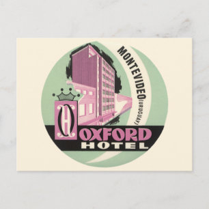 Oxford Hotel, Montevideo, Uruguay, Vintage Travel Postcard