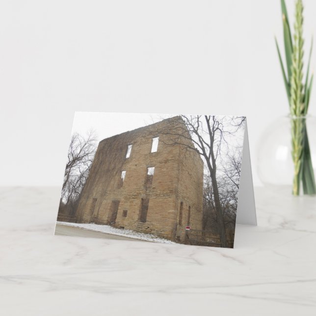 “Oxford Mill Ruins” Birthday Card (Front)