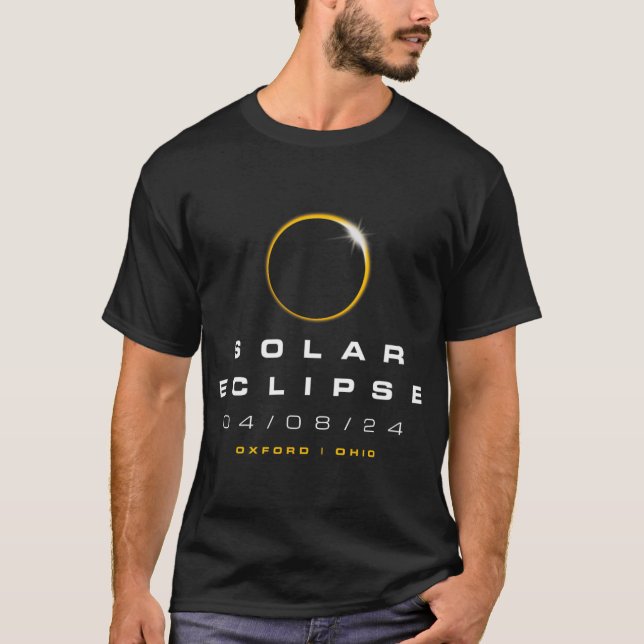 Oxford Ohio Solar Eclipse  T-Shirt (Front)