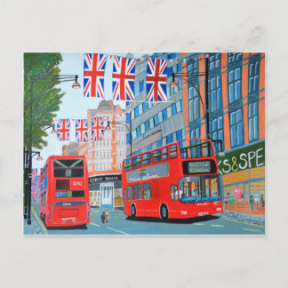Oxford Street- Queen's Diamond  Jubilee Postcard